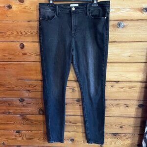 FRAME Le High Skinny High Rise Black Jean Women's Size 32